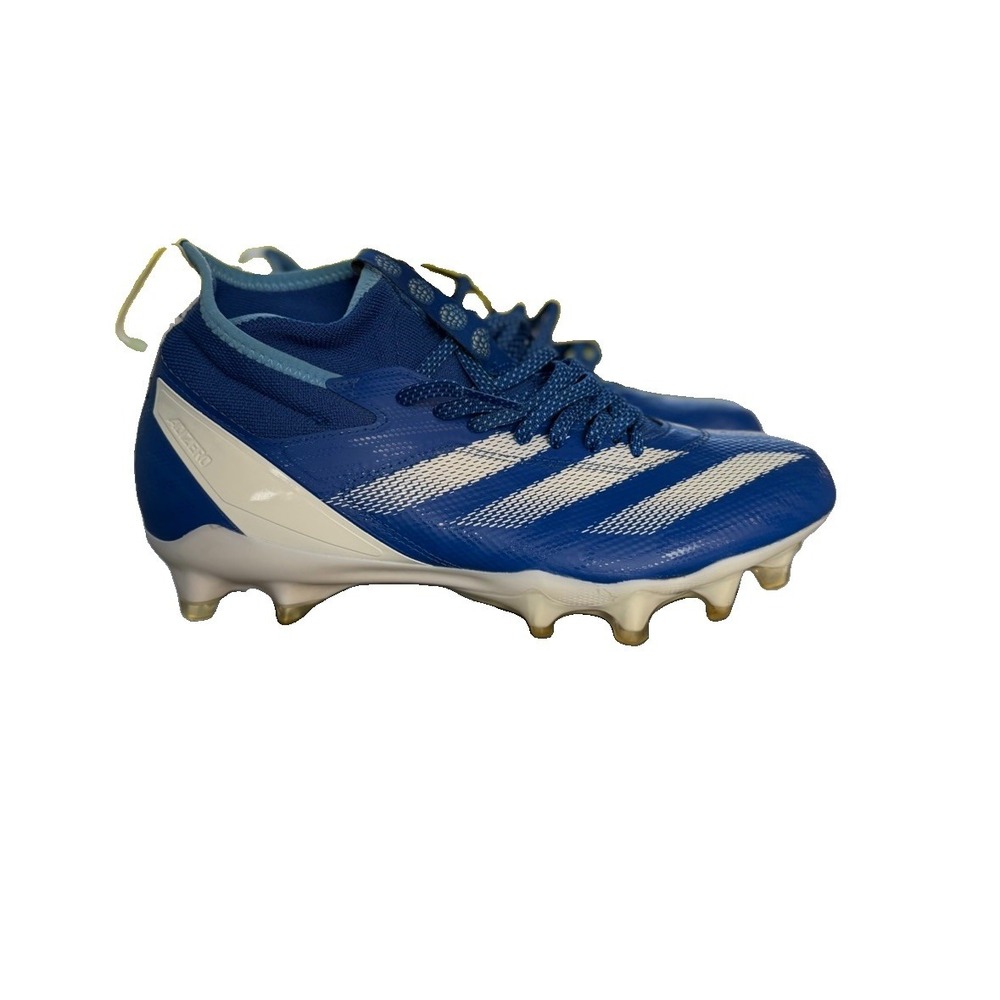 Adidas ADIZERO FOOTBALL CLEATS Men's Size 9 1/2 Royal Blue/White